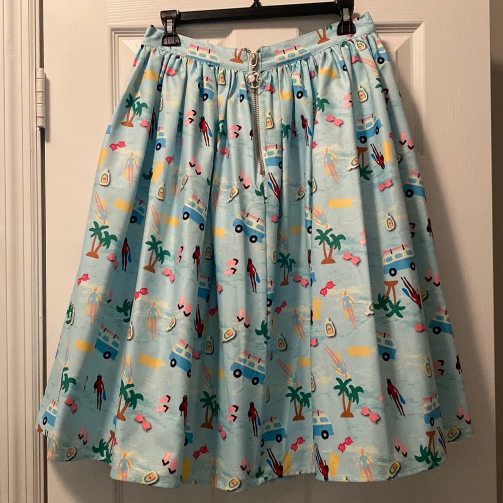 Barbie x Unique Vintage 60th Anniversary Malibu beach Vacation skirt  M 6-8